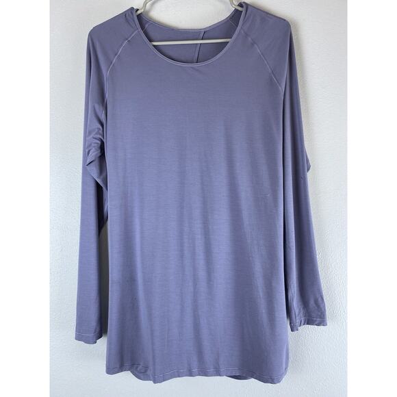 EUC Lululemon Athletica Sz 8-10? Deep Stretch LS Cinch In Lilac Stone Top - Picture 2 of 7
